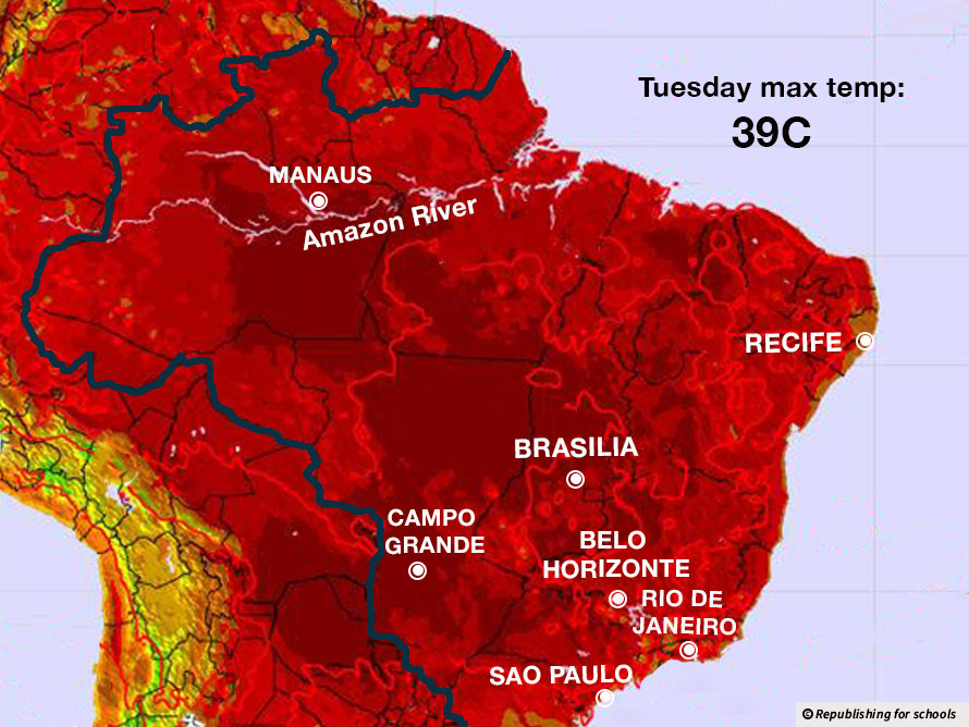 Red alert as Brazil suffers unbearable heat - The Day